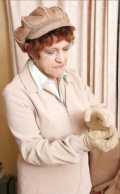 20P Older women striptease.