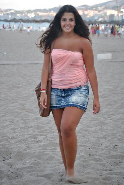 10P Latina Fashion in Denim Skirt 3