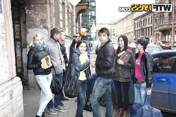 16P Sexe en groupe étudiants russes