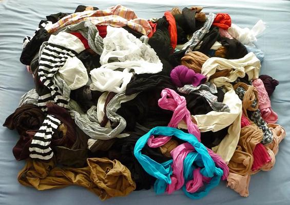 8P Found her pantyhose drawer