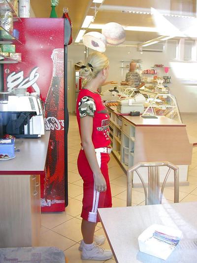 25P Teen in a swiss Bakery - N. C. 