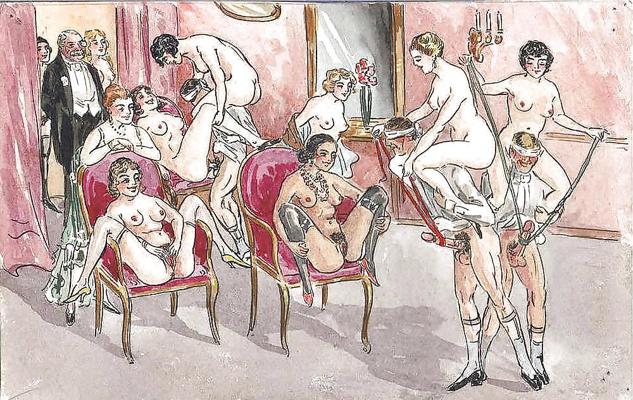 9P 彼ら。描かれたポルノ アート 17 - 上流社会の楽しみ c. 1925年
