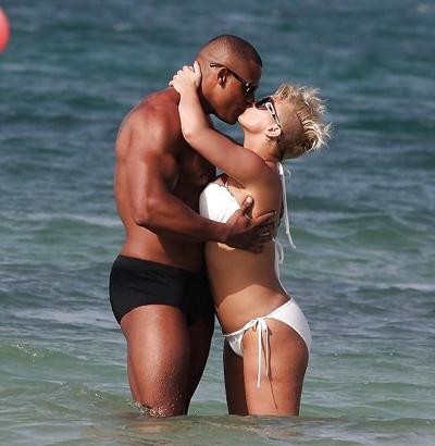 5P K Katona Interracial Beach Kissing