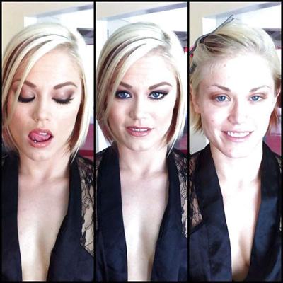 25P Pornstars before and after their makeup