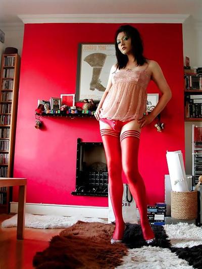 25P Shemale stockings addiction