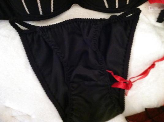 4P Wifes satin panties, bra and lingerie