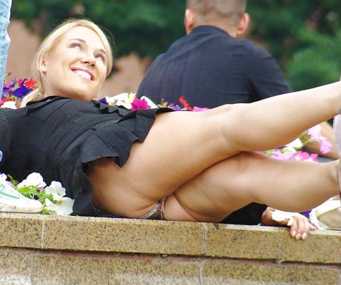 10P In The Streets 093 - Windy Sitting Upskirts