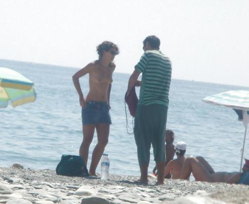 25P Beach stripping Getting nude at beach Undressing beach