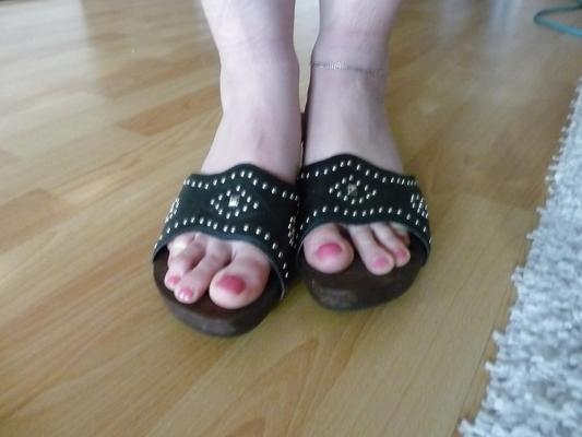 21P Wifes sandals wedges heels pink nails