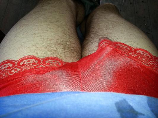 13P Red french knickers