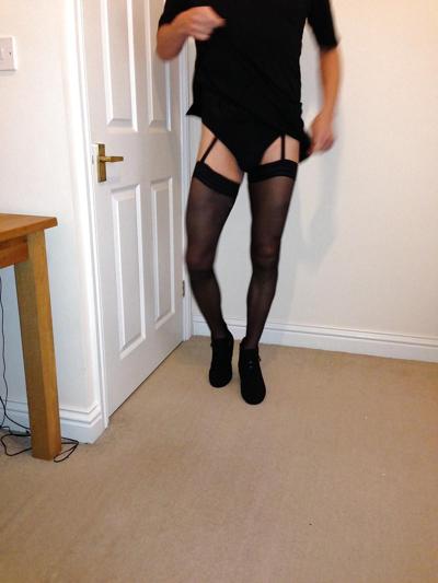 25P New little black dress and stockings