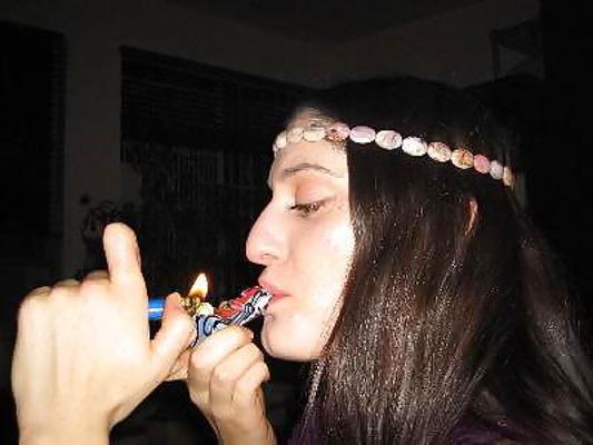 25P Dirty girls love smoking weed