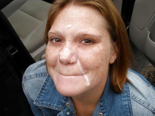 4P Freckle-faced redhead gets Facial