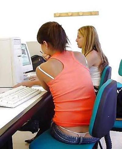 15P Amateur thong peeks, slips and ass. 