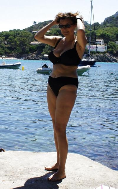 4P Wide hip mom  high waist bikini