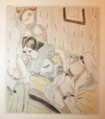 18P Erotic Book Illustration 27 -  Les Chansons Erotiques 