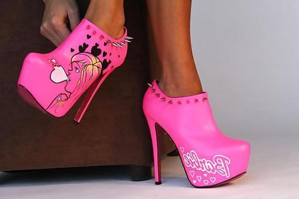 13P PINK Heels for Bimbo Sluts