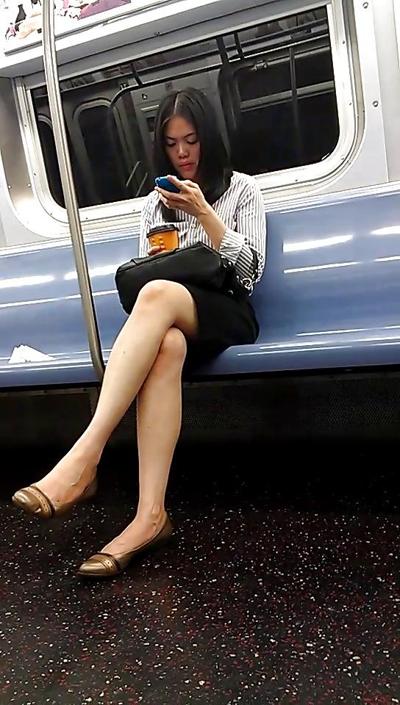 5P Métro De New York Filles Asiatiques