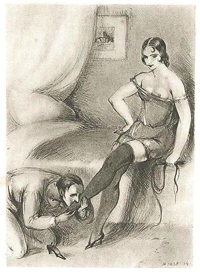 10P Erotic Book Illustration 13 - Dresseuses d Hommes