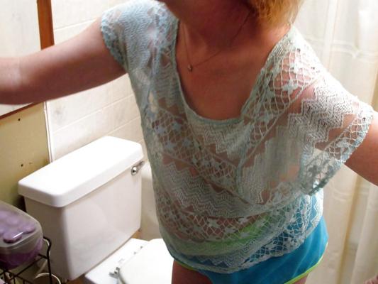 8P Wife sheer blouse and downblouse