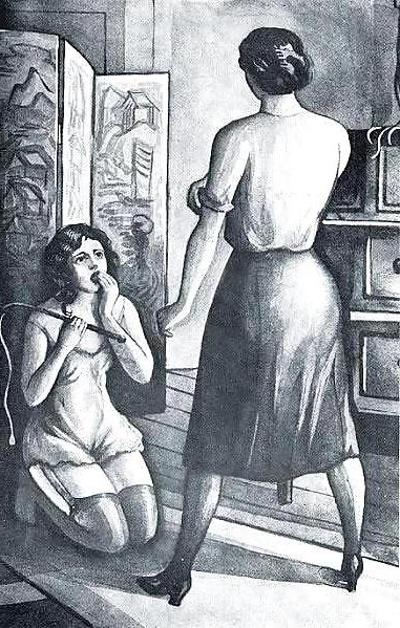 10P Erotic Book Illustration 15 - Les Malheurs de Colette