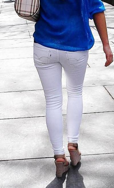 12P Pantalon blanc moulant