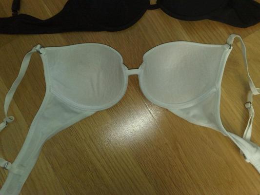7P Cum in My Mom White 34A bra