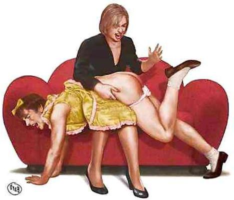 20P Erotic art of Barbara OToole Female Led Spanking-