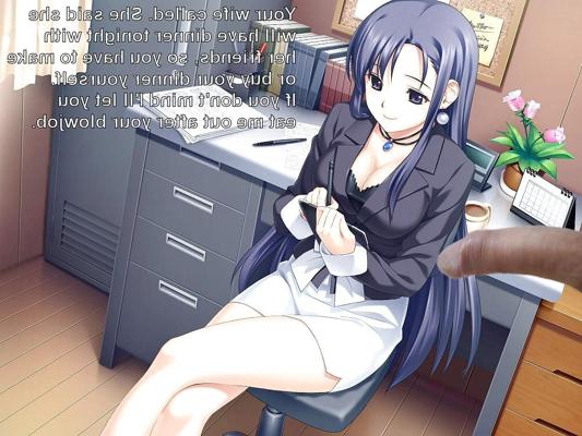 8P Anime Girls playing with a Real Cock (with captions) - No 26