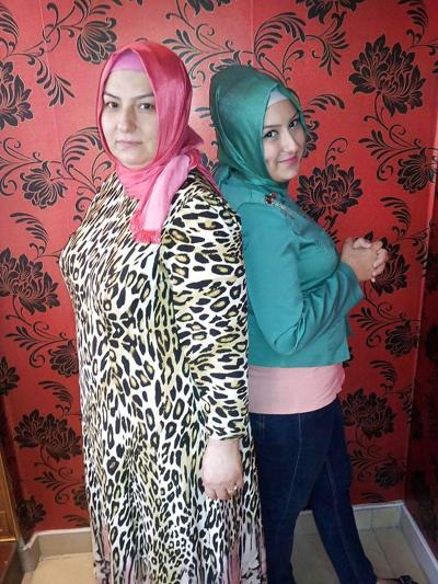 13P Turbanli hijab arab turkish asian anne kiz