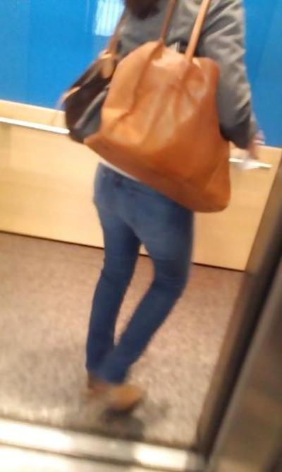 4P Mom's Friend - 56 Year Old - Black Lace Panty Peek