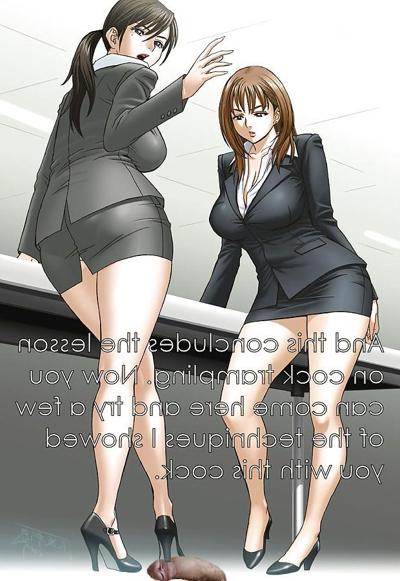 8P Anime Girls playing with a Real Cock (with captions) - No 46