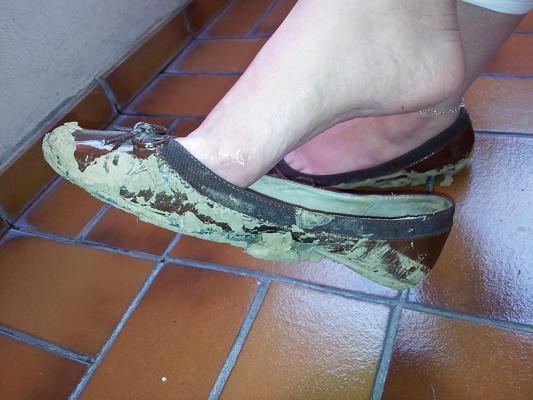 25P Wifes mud sludge dirty ballerinas flats shoes