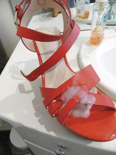 15P Michelle's sexy feet and shoes from a recent cum joy...