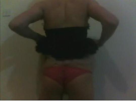 5P Crossdressing slut playing with dildo