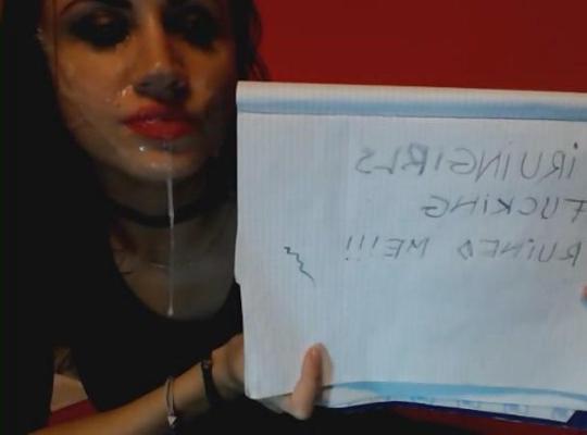 11P Filthy slut sucking her dildo sloppy messy for me