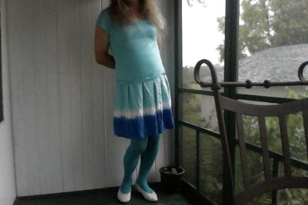4P Sissy in blue on a rainy day