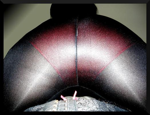 5P Shiny sheer leggings Red panties & stockings 