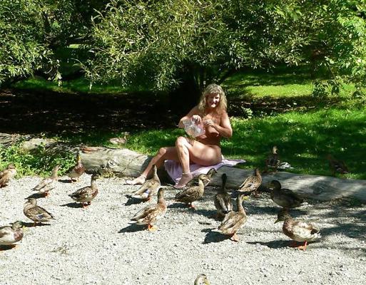 9P Feeding ducks