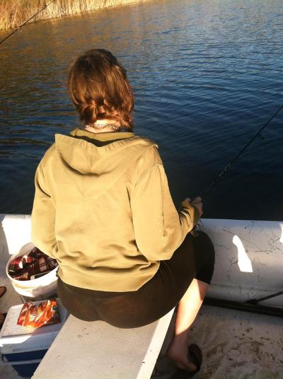 5P Eu pescando, veja através das calças