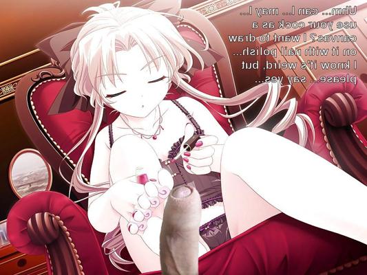 8P Anime Girls playing with a Real Cock (with captions) - No 16