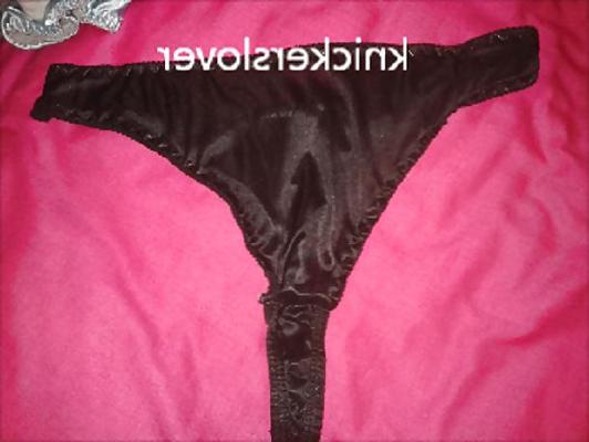 9P Black thong knickers panties