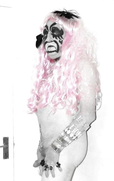 10P Pink haired naked tranny