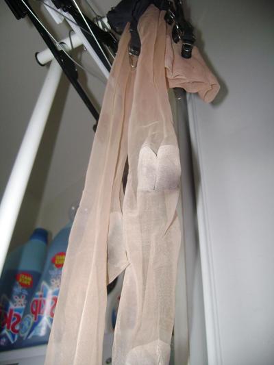 25P The Worn Stockings of my SLUTY WIFE who has been FUCKED