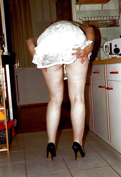 23P KEY - Kitchen 51 Home Sluts in White Lingerie