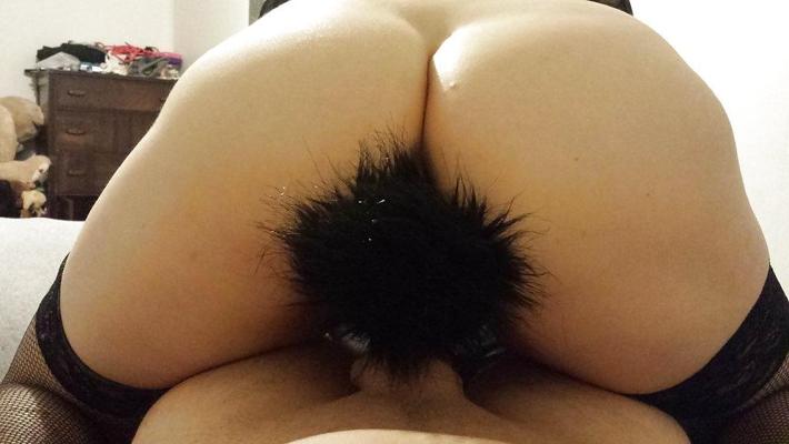 10P Cute girl bunny with tail fucking owner