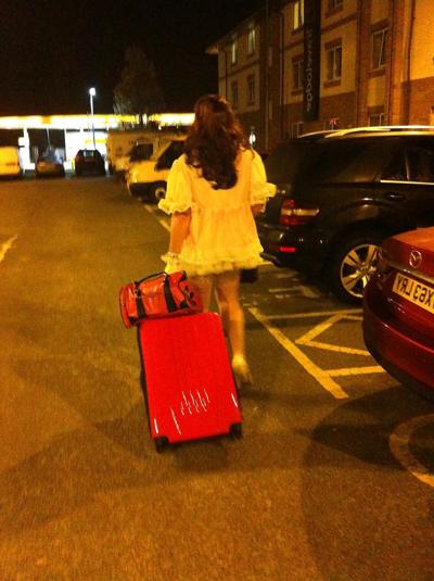 23P Sissy Maid Jemima has some hotel fun