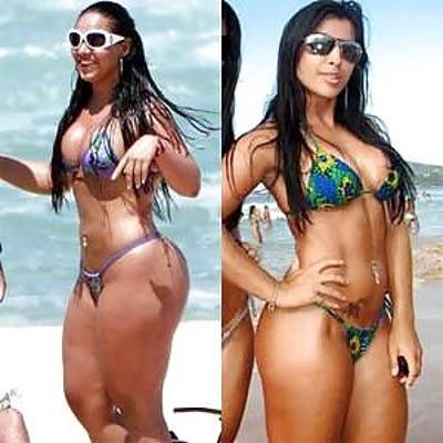 7P Mulher Melancia, alias Andressa, fait monter en flèche le modèle Playboy au gros cul.