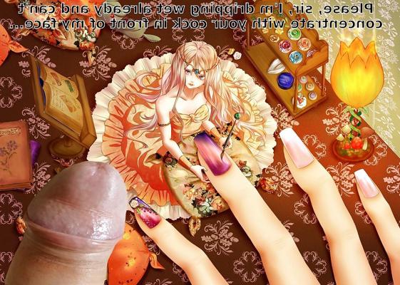 8P Anime Girls playing with a Real Cock (with captions) - No 87