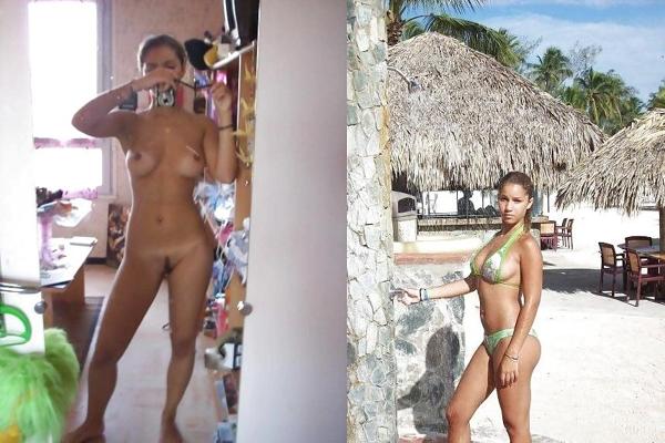 25P Real Amateur Housewives - Swimsuit Then Naked 4